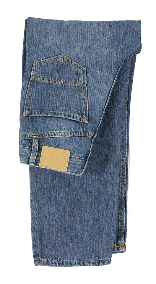 Blauwe straight fit jeans met speciale boord Bellerose Girls 