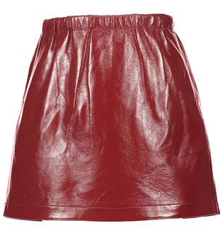 Bellerose Bordeaux kleuerige korte rok in namaak leder Girls