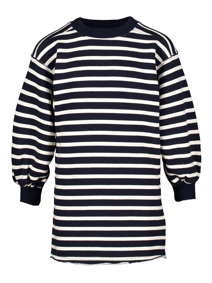 Blauwe gestreepte sweater jurk Franti Bellerose Girls