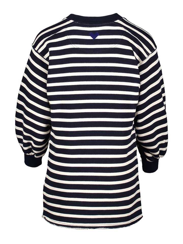 Blauwe gestreepte sweater jurk Franti Bellerose Girls