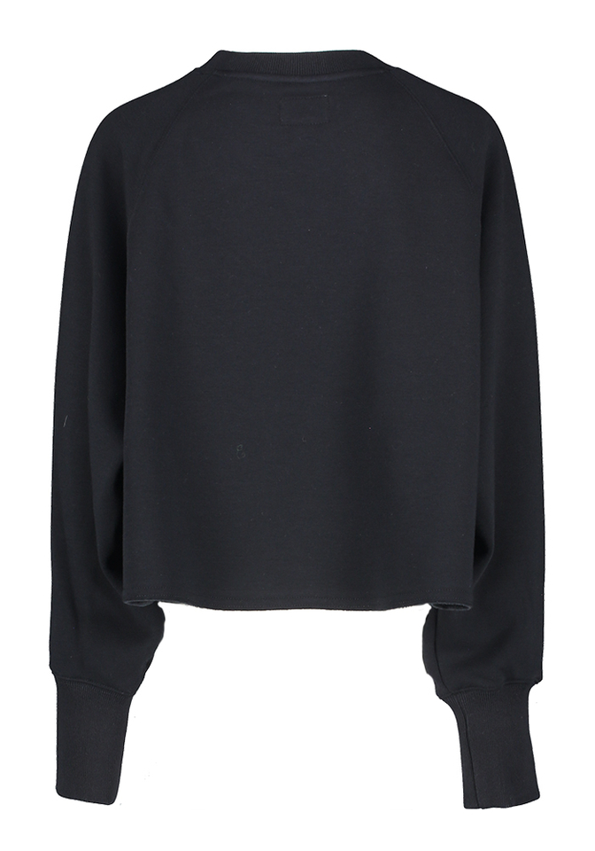 Donkerblauwe cropped sweater met ronde hals Fabina Bellerose Girls
