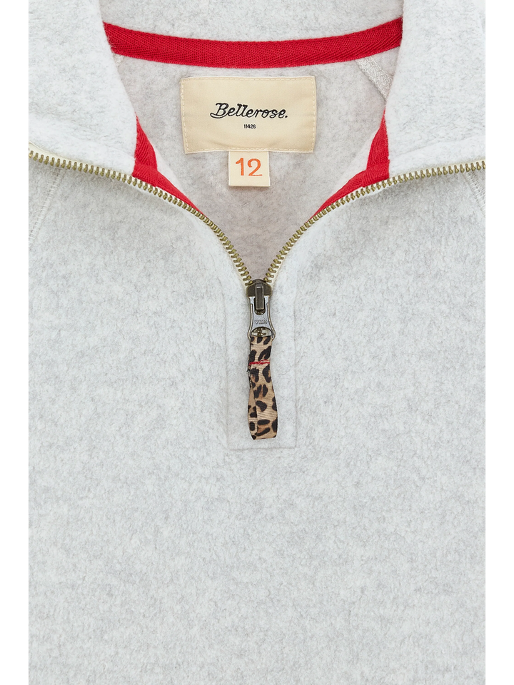 Grijze cropped sweater met korte rits Machy Bellerose Girls 