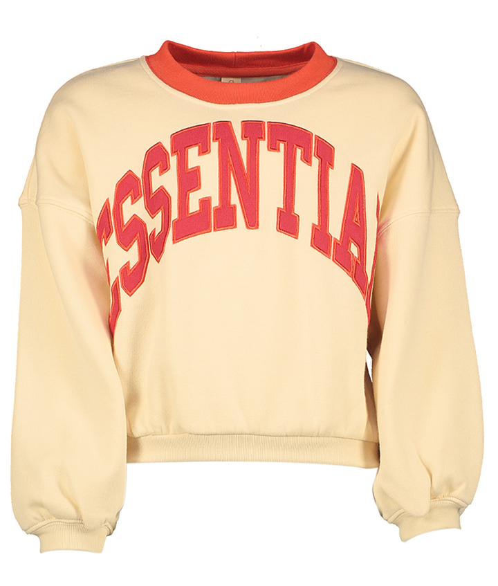 Creme kleurige sweater met rood accent Feza Bellerose