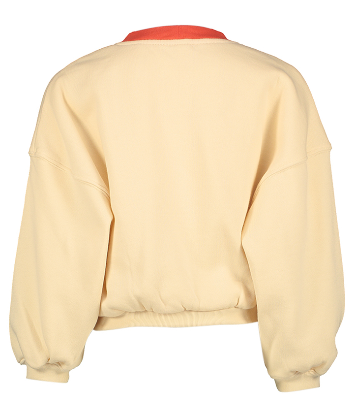 Creme kleurige sweater met rood accent Feza Bellerose