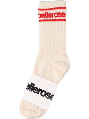 Ecru kousen met rode details Vigil Bellerose
