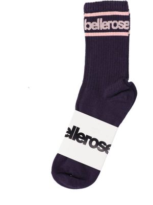 Paarse kousen met lichtroze details Vigil Bellerose