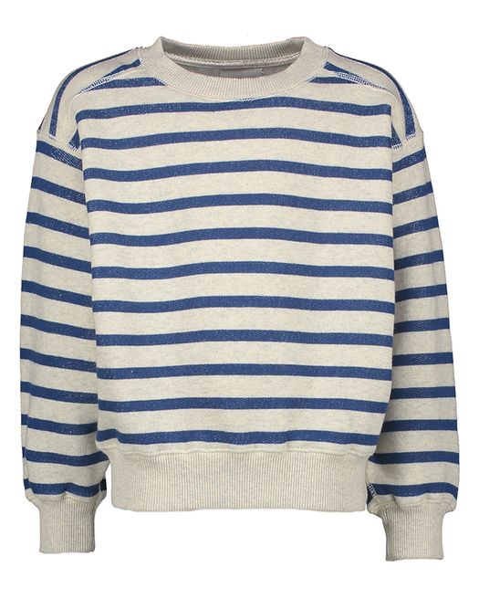 Lichtgrijs en blauw gestreepte sweater Fadol Bellerose Girls
