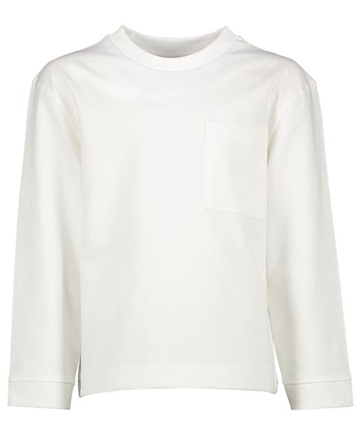 Witte katoenen t-shirt met lange mouwen Camjo Bellerose