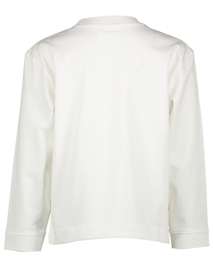 Witte katoenen t-shirt met lange mouwen Camjo Bellerose