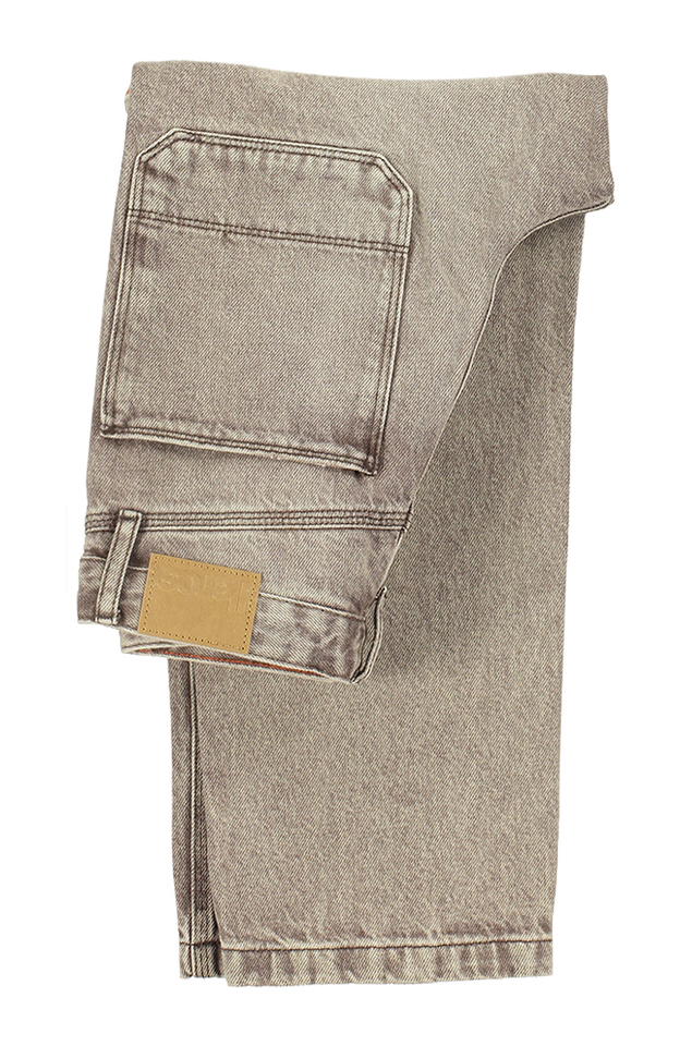 Grijs/bruine tapered jeans met zakken aan de zijkant Bellerose