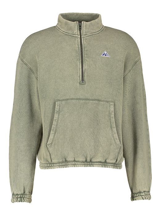 Kaki groene trui met halve rits Fabril Fabril Bellerose