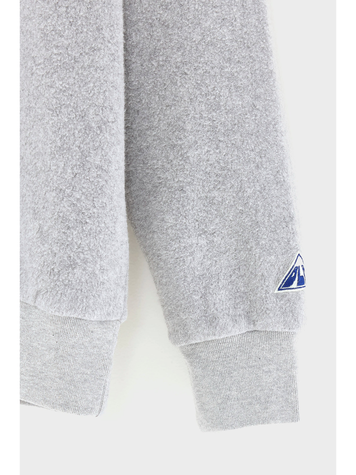 Grijze sweater in fleece stof Bellerose 