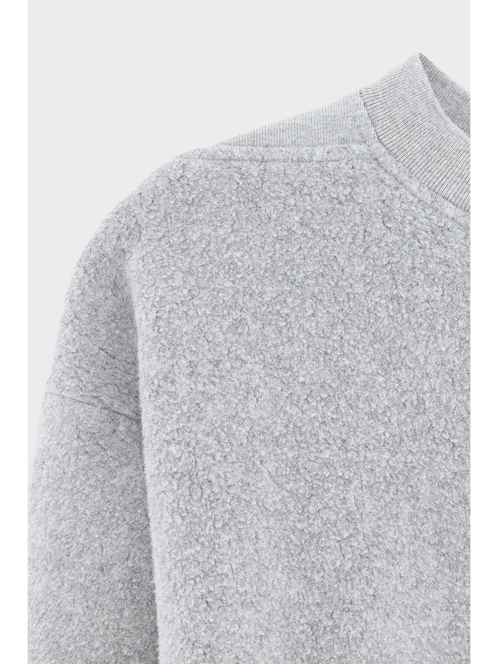 Grijze sweater in fleece stof Bellerose 