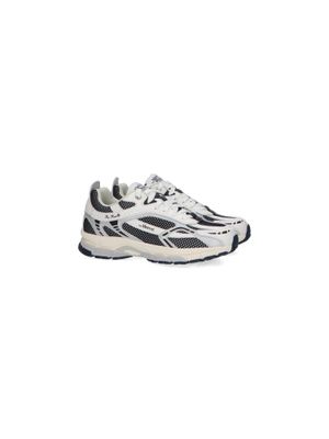 Wit/blauw en zilver kleurige lage sneakers Mercer