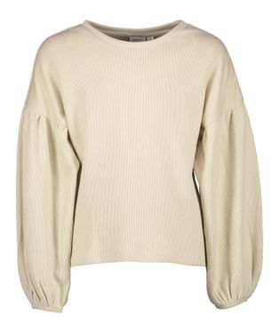 Name It Beige t-shirt in ribbel met porfmouw