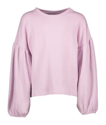 Roze t-shirt in ribbel met pofmouw Name It 