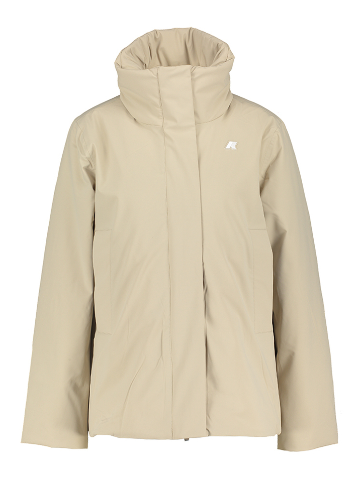 Beige cashmere parka met kap Marlette Kway