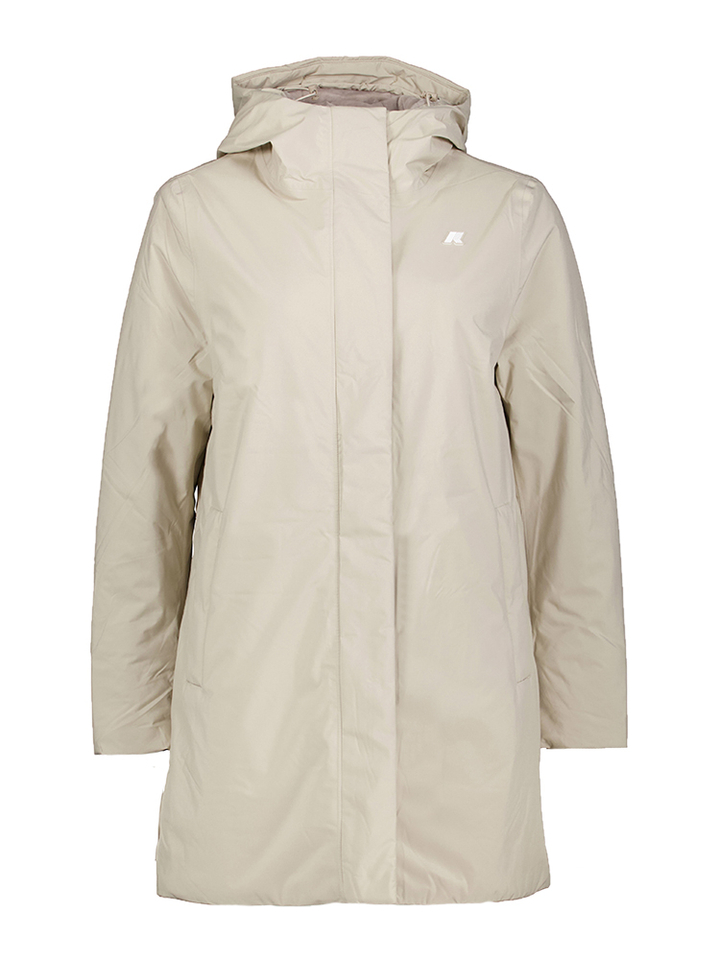 Beige cashmere lange jas Sophie Soft Touch K Way