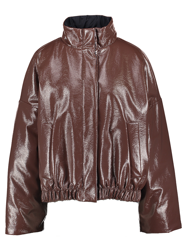 Chocolat/Navy omkeerbare bomber jacket  Jakarta Collectors Club 