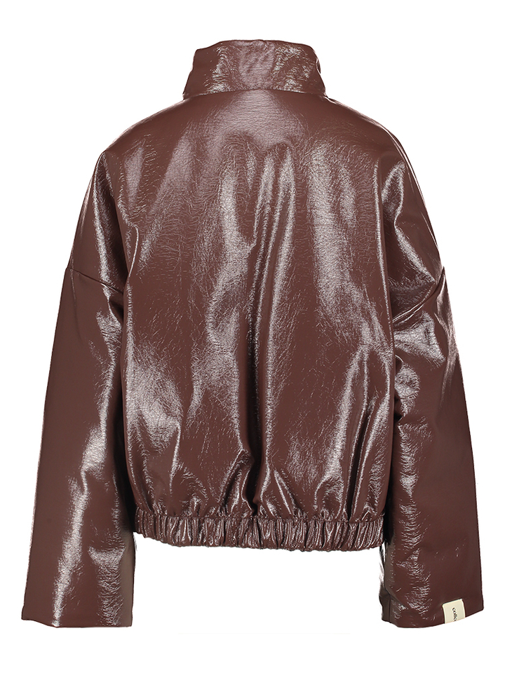 Chocolat/Navy omkeerbare bomber jacket  Jakarta Collectors Club 