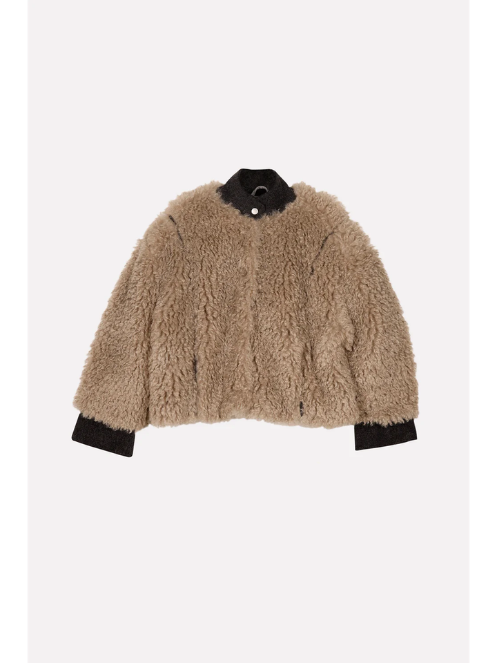 Grijze faux fur jas Jazz Collectors Club 