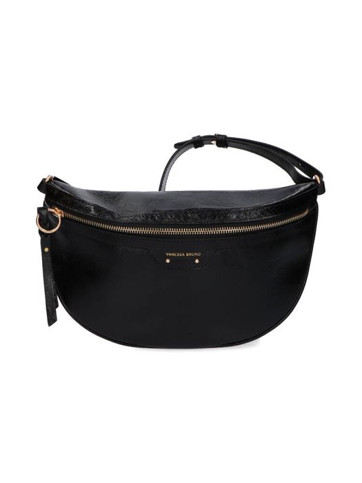 Zwarte lederen heuptas Sac Banane Vanessa Bruno