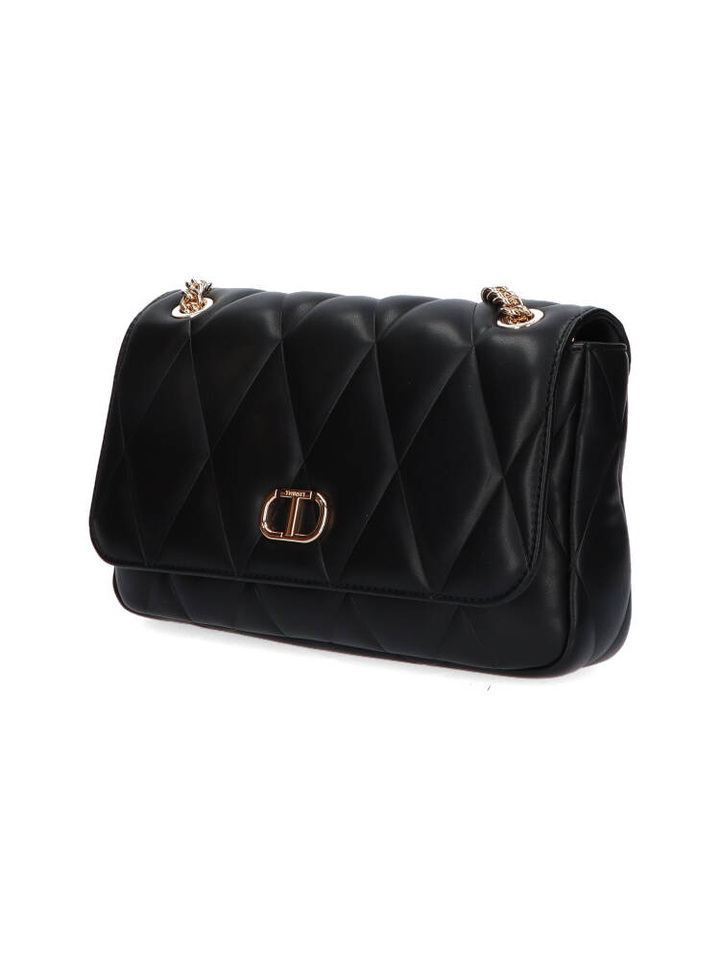 Zwarte doorstikt handtas Twinset 