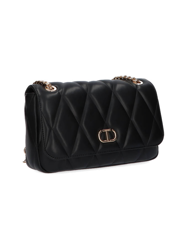 Zwarte doorstikt handtas Twinset 