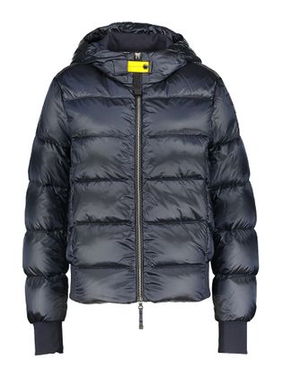 Parajumpers Donkerblauwe glanzende donsjas met kap Mariah 