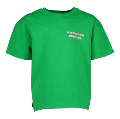 Groene t-shirt met opdruk American Vintage