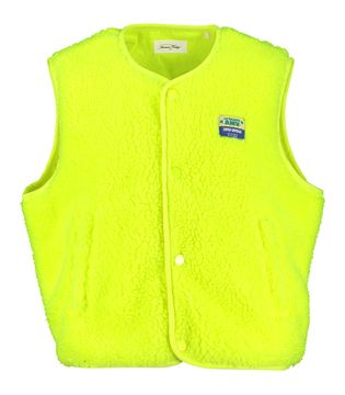 American Vintage Fluo gele teddy bodywarmer girls