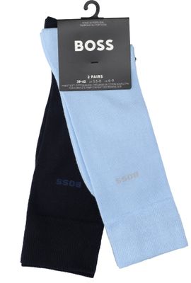 Blauwe sokken duo 2-pack Hugo Boss