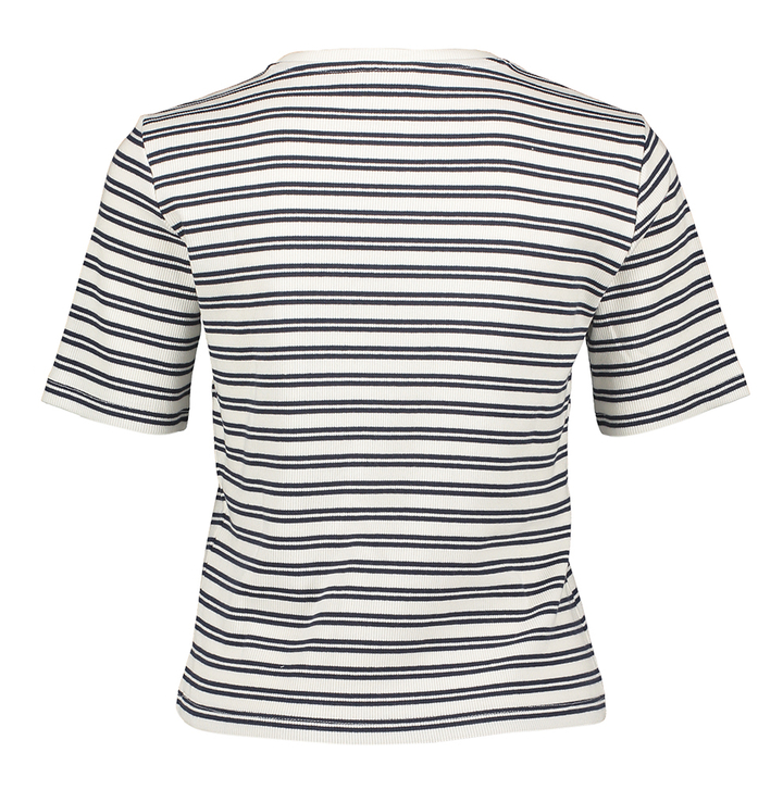 Navy /snow white t-shirt met strepen Vila 