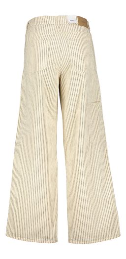 Beige broek met zwarte krijtstreep JJXX