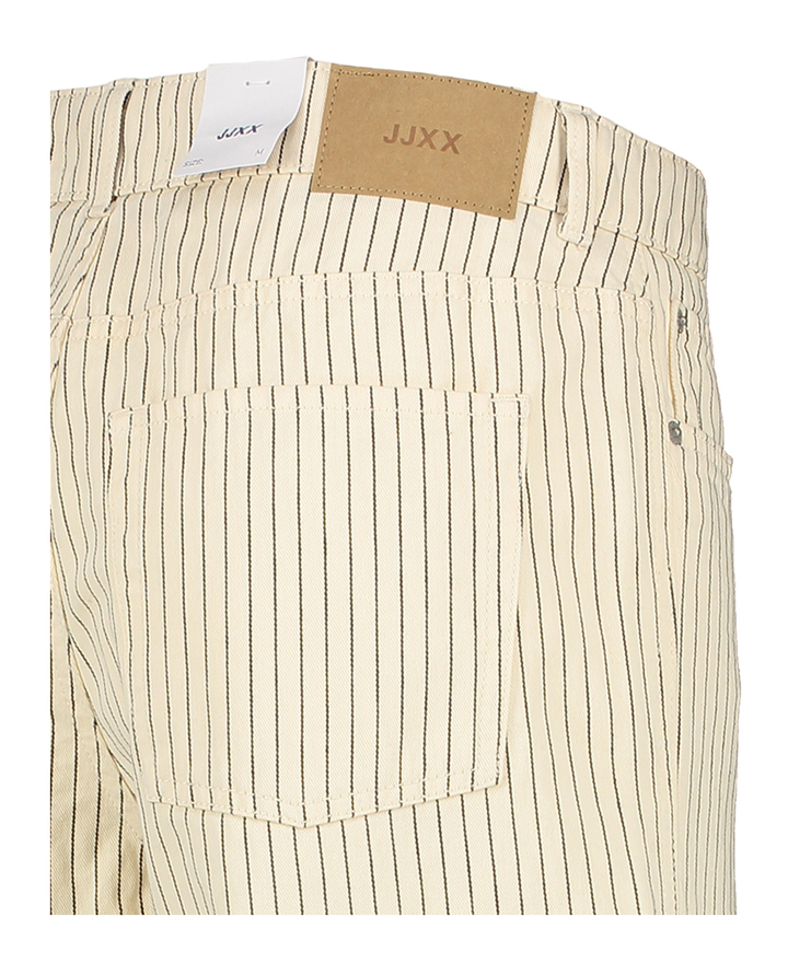 Beige broek met zwarte krijtstreep JJXX