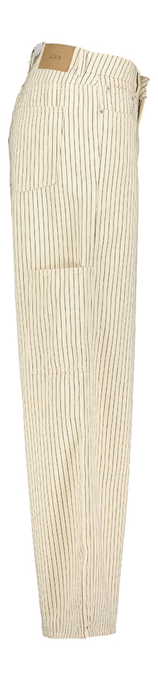 Beige broek met zwarte krijtstreep JJXX