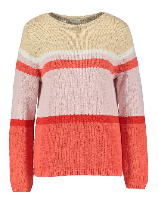 Sunrise Lila gehaakte trui met strepen Gerry Weber