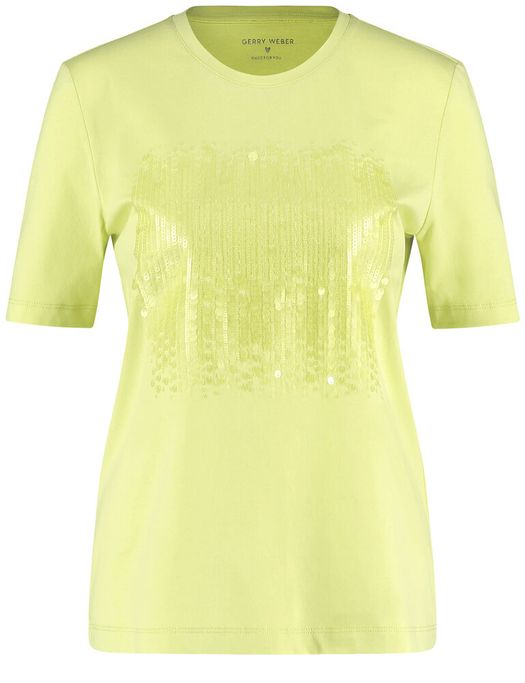 Limoengroene t-shirt met pailetten Gerry Weber