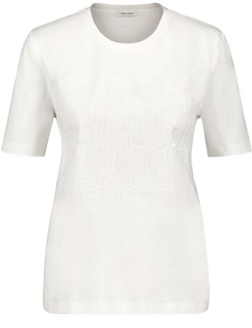 Witte t-shirt met witte pailetten  Gerry Weber 