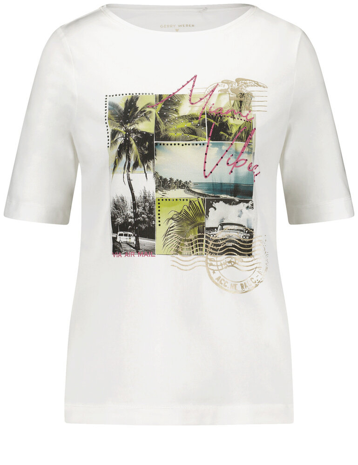 Witte t-shirt met opdruk Gerry Weber