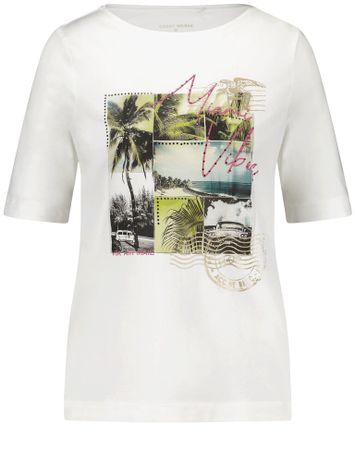 Witte t-shirt met opdruk Gerry Weber 