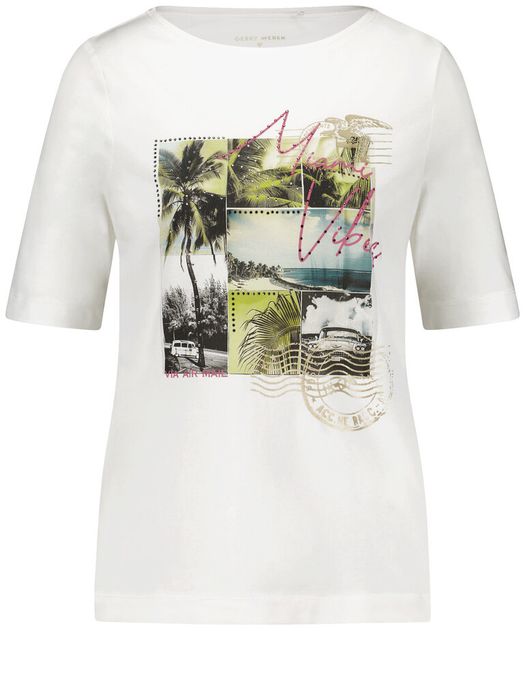 Witte t-shirt met opdruk Gerry Weber