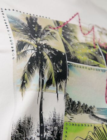 Witte t-shirt met opdruk Gerry Weber 
