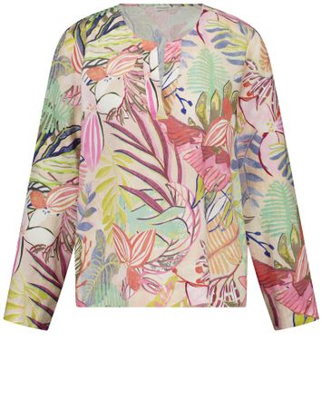 Multicolor linnen bloes Gerry Weber 