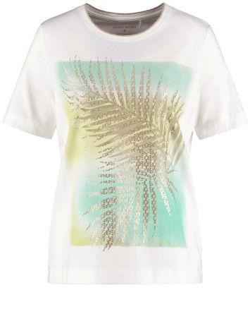Witte t-shirt met opdruk Gerry Weber 