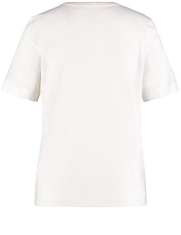 Witte t-shirt met opdruk Gerry Weber 
