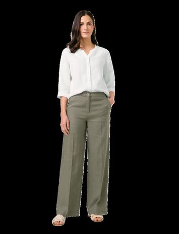 Kaki groene linnen broek Gerry Weber 