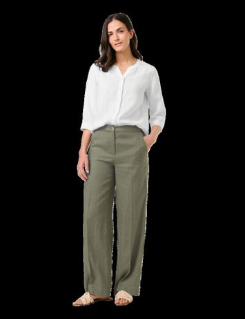 Kaki groene linnen broek Gerry Weber 