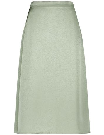 Kaki glanzende rok in kreukstof  Gerry Weber 
