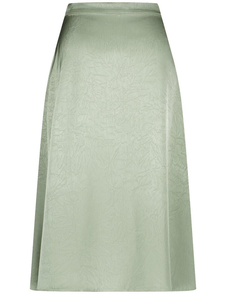 Kaki glanzende rok in kreukstof  Gerry Weber